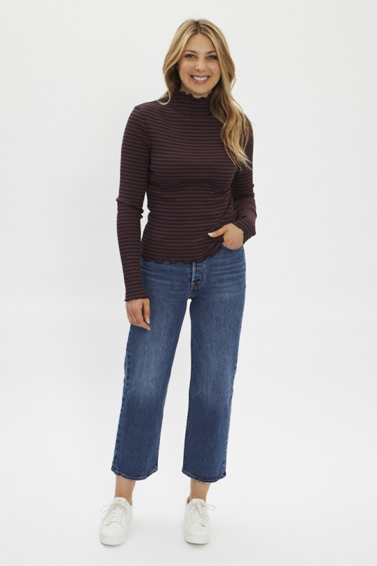 Jeans coupe droite taille haute ribcage femme levi's