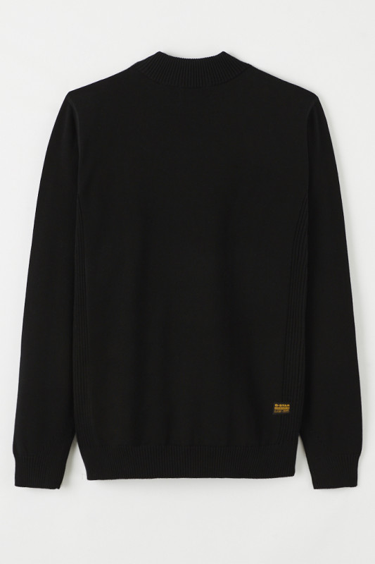 Pull noir classique sport Mock