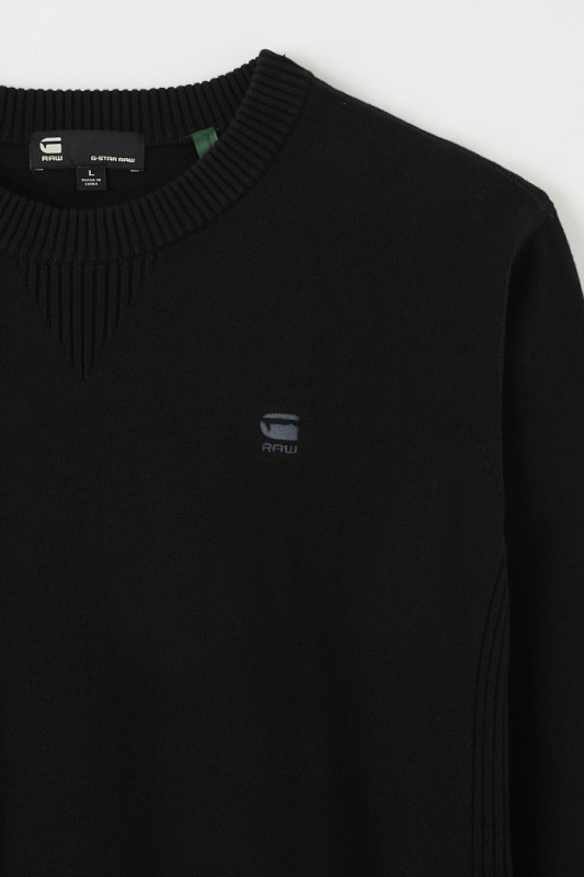 Pull noir Classic Sport homme G-Star col rond