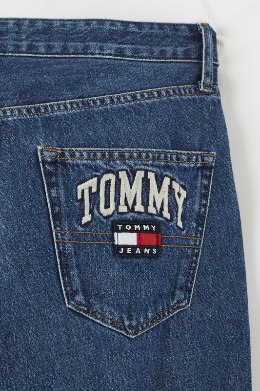 Jeans dad tapered en coton recyclé homme Tommy Hilfiger coupe droite ajustée