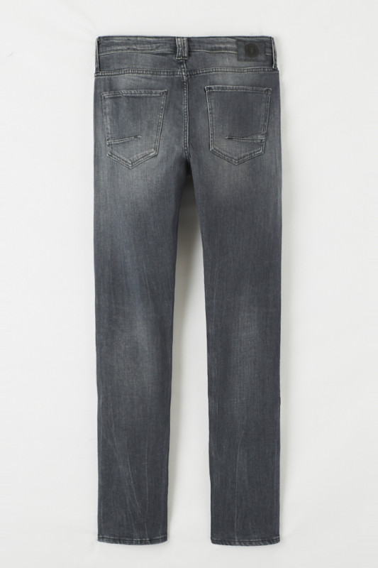 Jeans basic 700/11 gris homme le temps des cerises en coton mélangé