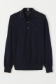 Polo manches longues bleu nuit