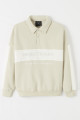 Sweatshirt col polo beige