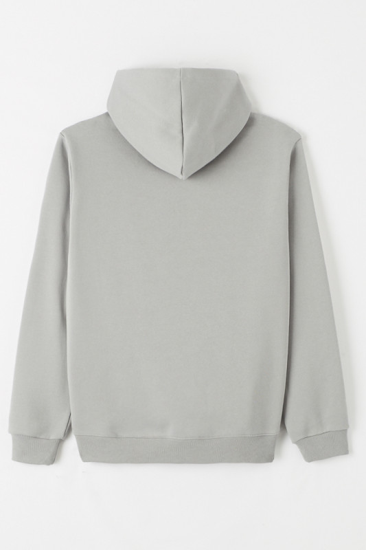 Veste à capuche grise avec empiècement bimatière pour homme Project X manches longues