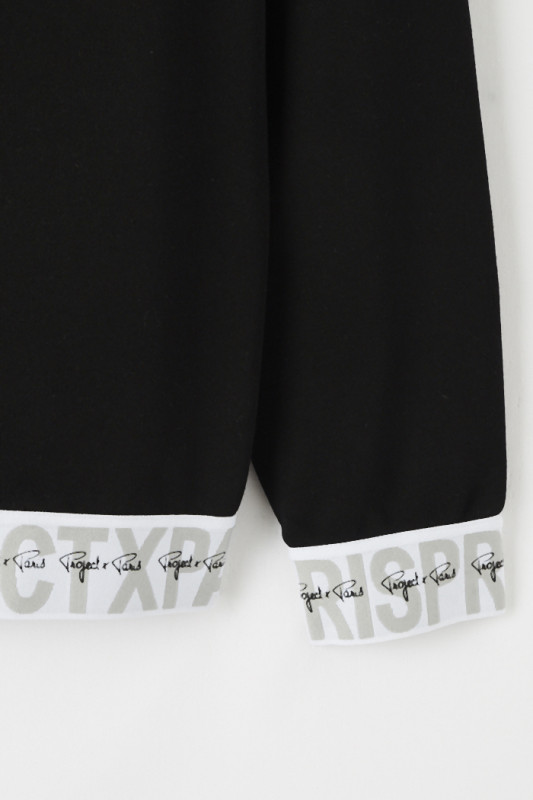 Veste de survêtement noire à capuche pour homme Project X Paris coupe droite