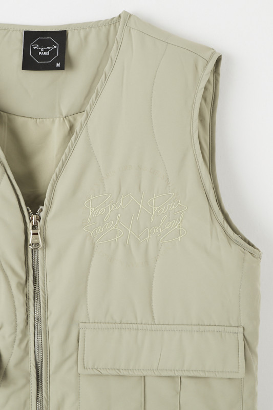 Gilet sans manches beige homme Project x Paris coupe droite