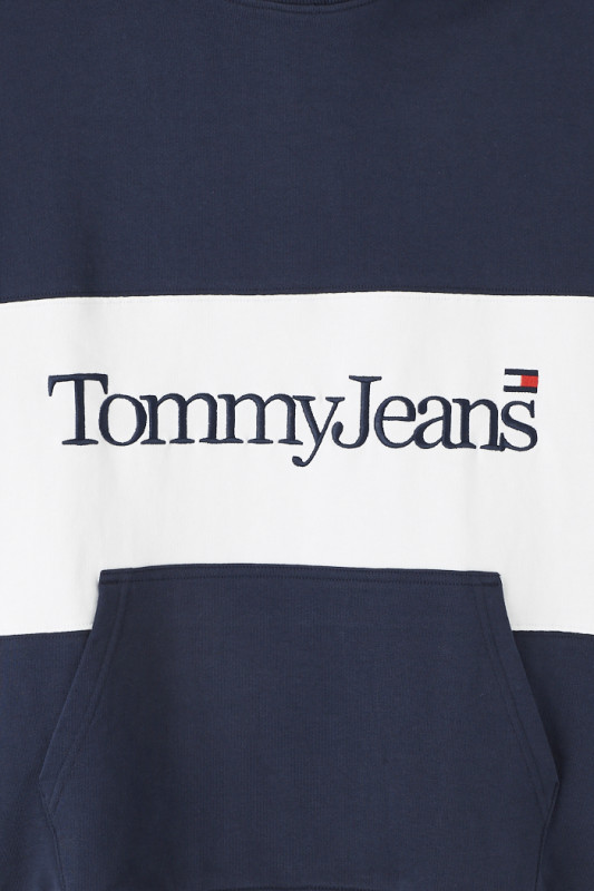 Sweat bleu et blanc Skater Serif  homme Tommy Jeans manches longues