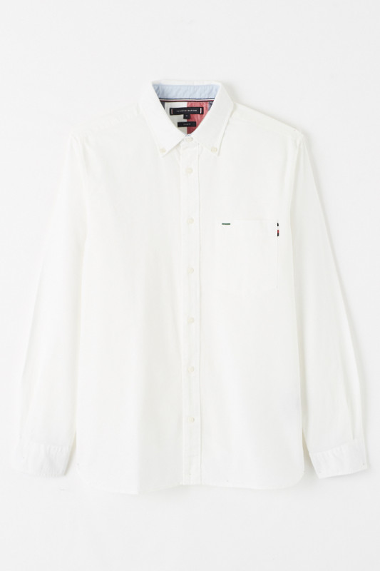 Chemise blanche coupe régulière homme Tommy Hilfiger manches longues