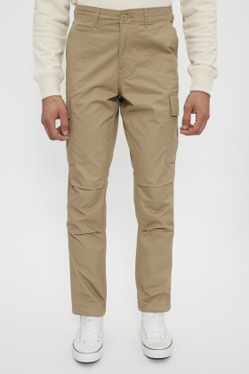 Pantalon cargo sable coupe droite homme