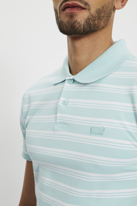 Polo slim Housemark turquoise pastelhomme Levi's coton mélangé