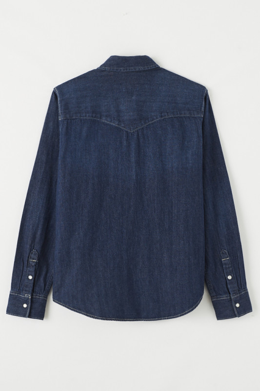 Chemise iconic western bleu denim femme Levi's coupe standard