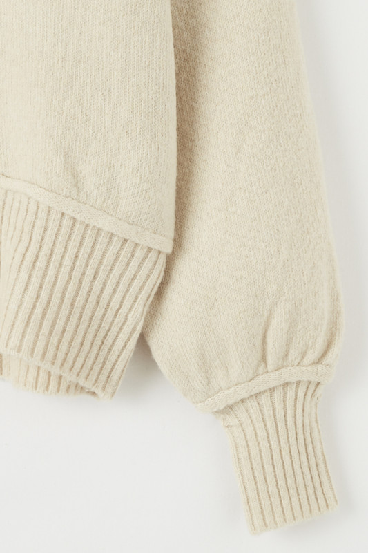 Pull beige col rond coupe standard femme Only