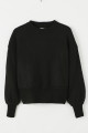 Pull noir col rond coupe standard