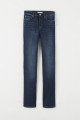 Jeans slim taille moyenne bleu denim