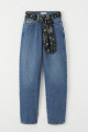 Jean balloon avec ceinture bandana
