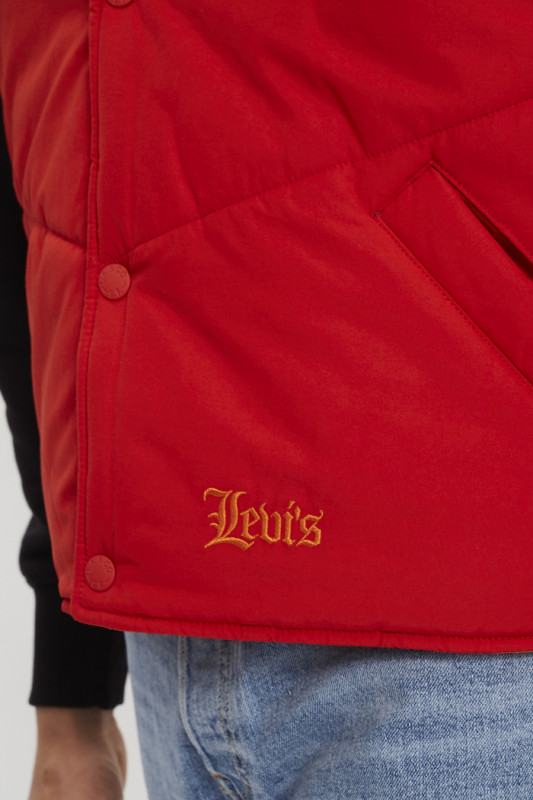 Doudoune matelassée orange homme Levi's sans manches