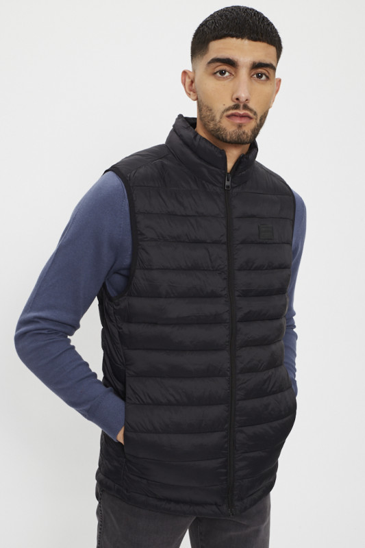 Gilet matelassé sans manches noir homme
