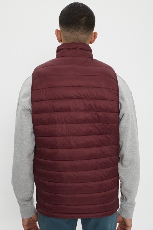 Gilet matelassé sans manches Bordeaux homme Jack & Jones