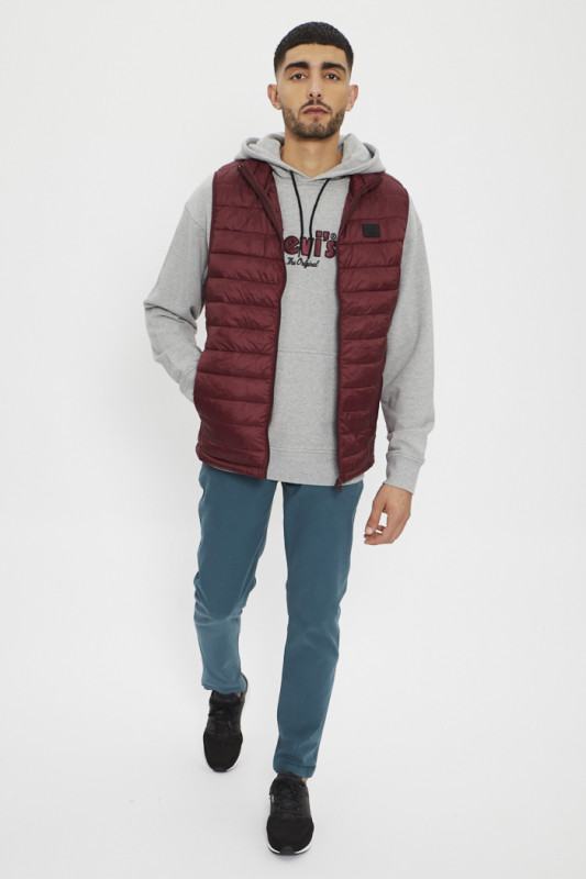 Gilet matelassé sans manches Bordeaux