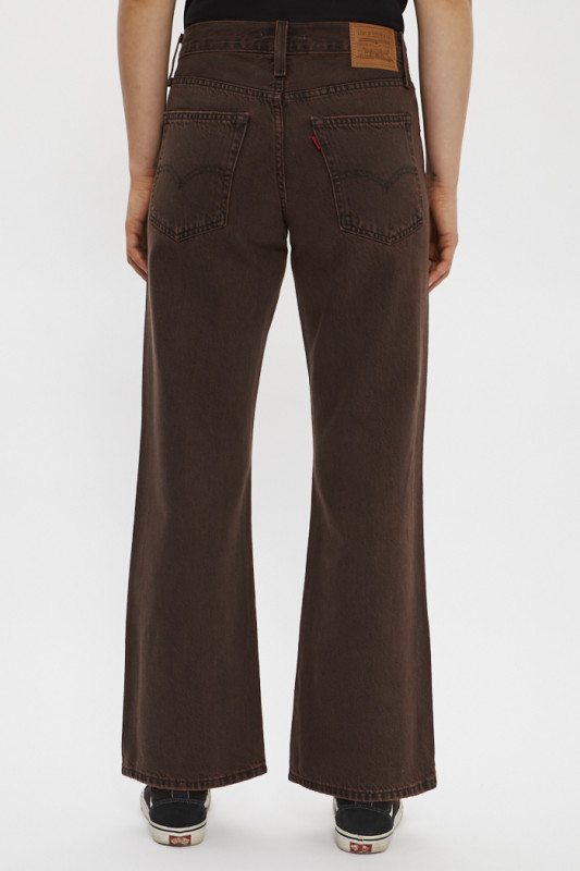 Jeans baggy boot marron