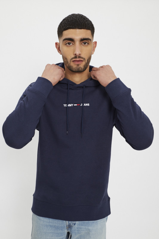 Sweat bleu marine coton biologique mélangé homme