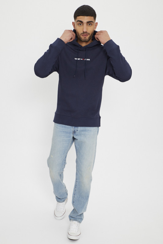 Sweat bleu marine coton biologique mélangé