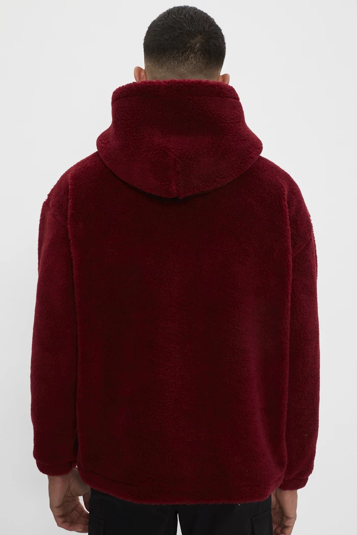 Sweat capuche sherpa rouge homme Levi s Destock Jeans