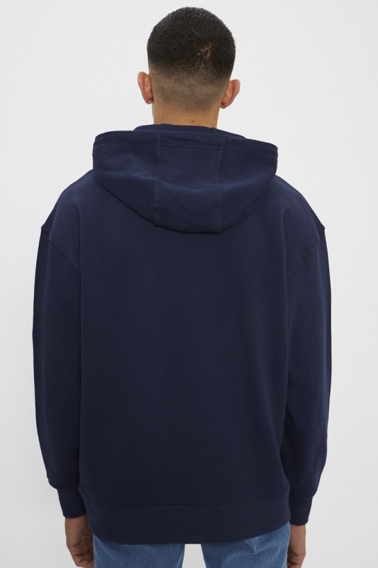 Sweat à capuche en coton bleu marine homme Tommy Hilfiger