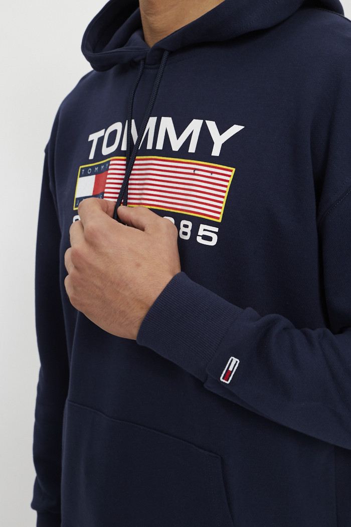 Sweat à capuche bleu marine homme Tommy Hilfiger