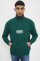 Sweatshirt vert gazon col camionneur