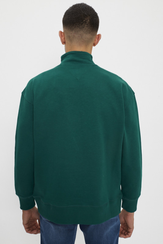 Sweatshirt vert col camionneur homme Tommy Hilfiger