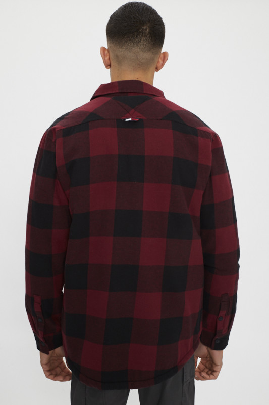 Surchemise à carreaux rouge et noir homme Tommy Hilfiger