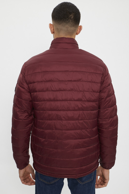 Doudoune matelassée bordeaux coupe droite homme Jack & Jones