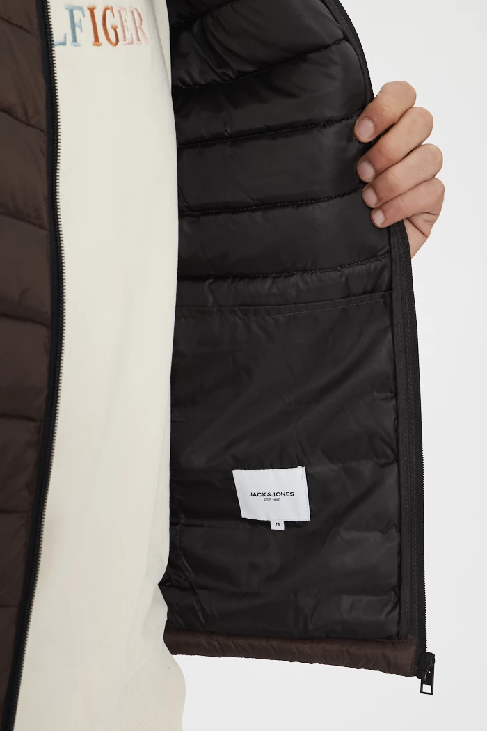 Doudoune bleu et marron homme clearance