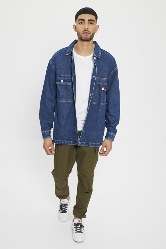 Surchemise en jean bleu denim