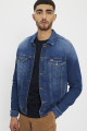 Veste en jean denim délavé