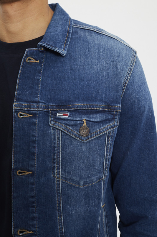 Veste en jean denim délavé homme Tommy Hilfiger coupe ajustée