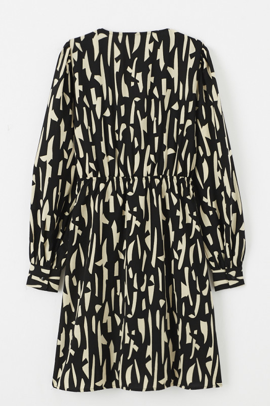 Robe noire et beige à motifs femme JDY