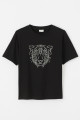 T-shirt Tigre et strass noir JDY