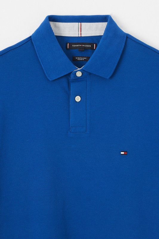Polo bleu coupe regular Tommy Hilfiger homme