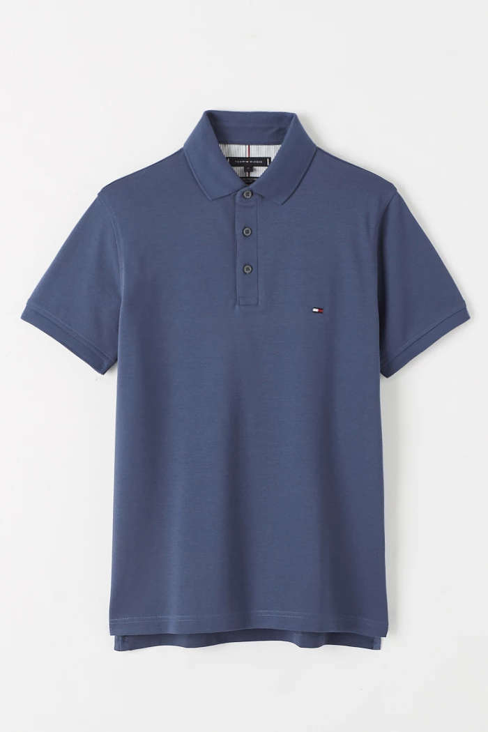 Polo bleu indigo collection 1985 Tommy Hilfiger homme Destock Jeans