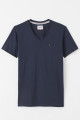 T-shirt bleu marine col V Tommy Hilfiger