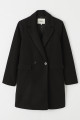 Manteau noir croisé