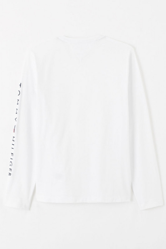 T-shirt manches longues blanc coupe ajustée