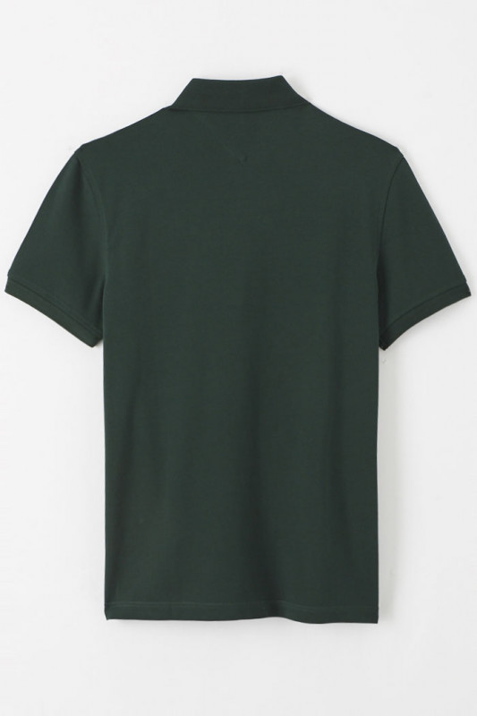 Polo Kaki coton & élasthanne Tommy Hilfiger homme