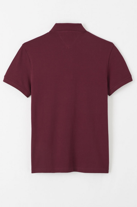 Polo bordeaux manches courtes Tommy Hilfiger