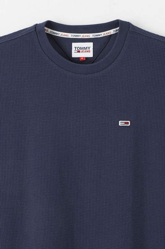 T-shirt bleu marine manches courtes Tommy Hilfiger homme en coton