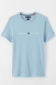 T-shirt bleu ciel en jersey de coton Tommy Hilfiger