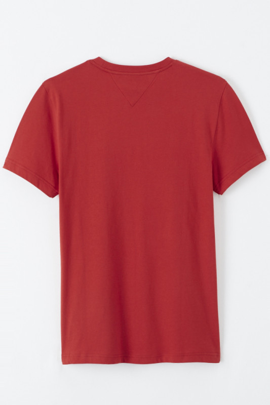 T-shirt rouge en coton biologique Tommy Hilfiger