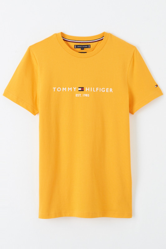 T-shirt orange en coton biologique Tommy Hilfiger homme
